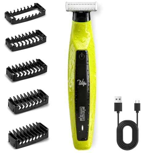 DSP Electric Beard Trimmer and Shaver, Face and Body Hair Trimmer for Men, Travel-Lock, Low-Noise, Electric Razor for Teen Boys, Facial Trimmer for Men, Waterproof