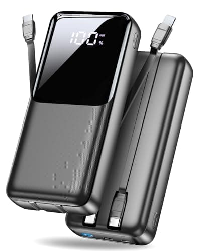 Power Bank Fast Charging, 40000mAh Portable Charger Built-in Cables, 22.5W