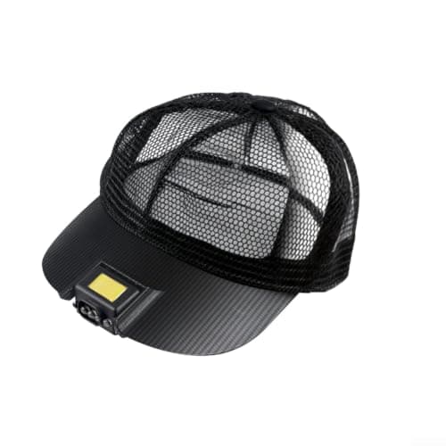 Fishing Headlamp, For Kayak Fishing, Rechargeable Led Headlamp(Black mesh cap)