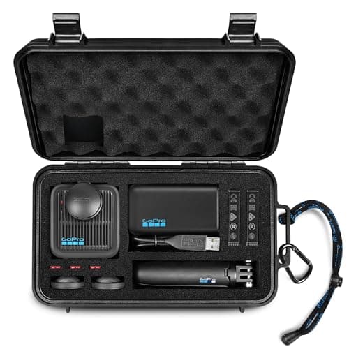 LEKUFEE Travel Waterproof Hard Case for GoPro MAX 2, Action Camera, Battery, Dual Battery Charger and Accessories (Case Only)