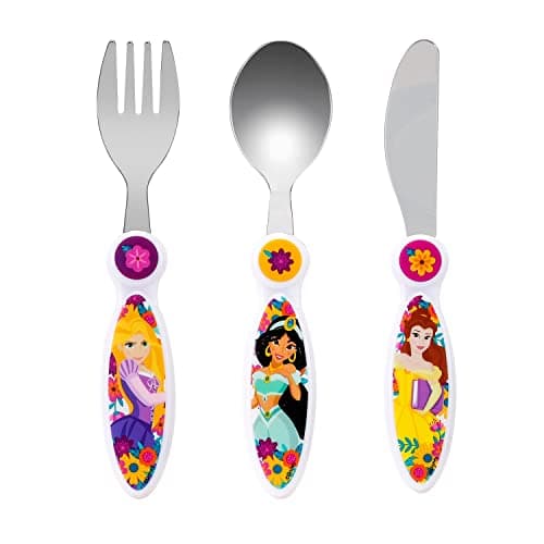 Disney Princess Kids 3 Piece Cutlery Set – Includes Knife, Fork and Spoon