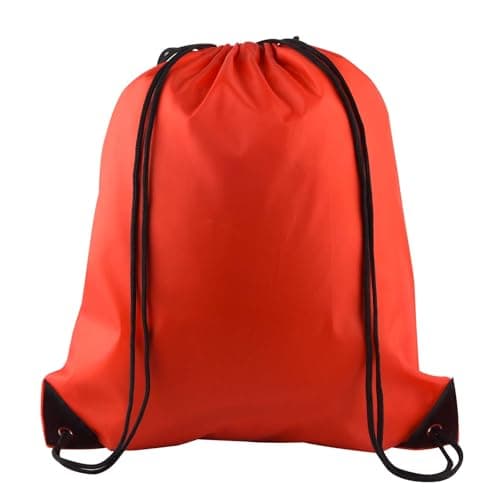 PLULON Red Drawstring Bags Drawstring Backpack Bulk, String Backpack Cinch Sack Sport Gym Bags for Yoga Traveling Outdoor Sports
