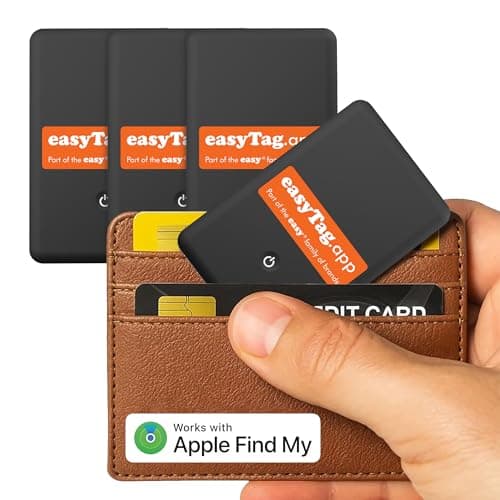 easyTag Wallet Tracker Card (Apple Only) - Slim Rechargeable Wallet Finder