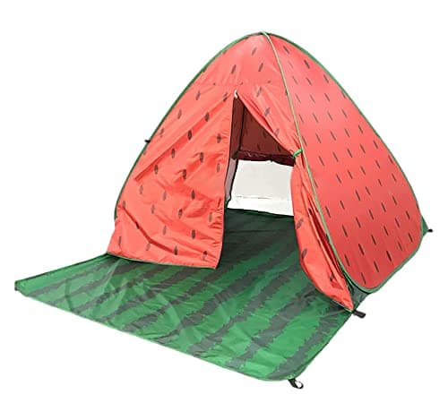 YBK Tech Automatic Pop Up Beach Tent UV Protection Instant Portable Quick Cabana Sun Shelter for 2-3 Persons- Fruit Design (Watermelon)