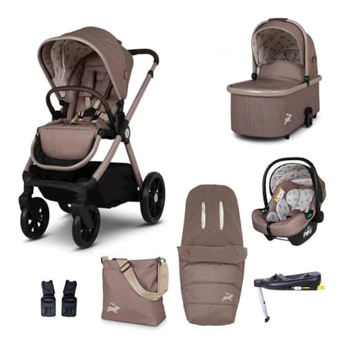 Cosatto Giggle 4 Travel System Everything Bundle | Pram, Pushchair, Carrycot & Tote, Infant Carrier Car Seat & Base | Birth-4 Years, i-Size Group 0 | Compact Fold, Footmuff, Bag, Raincover (Lollop)