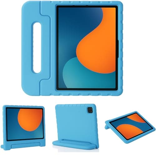 Kids Shockproof Protective Case for iPad 10.2 inch 9th 2021/ 8th 2020/7th 2019/iPad Air 10.5" 2019/ iPad Pro 10.5 Lightweight EVA Foam Stand Cover with Handle (Blue)