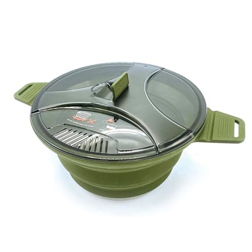 EZYSTOW Collapsible Camping Cooking Pot 1.5L | Silicone Camping Pot