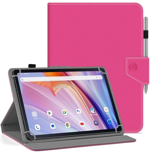 KATUMO Folio Leather Universal Case for 9.6-11 Inch Tablet, Black