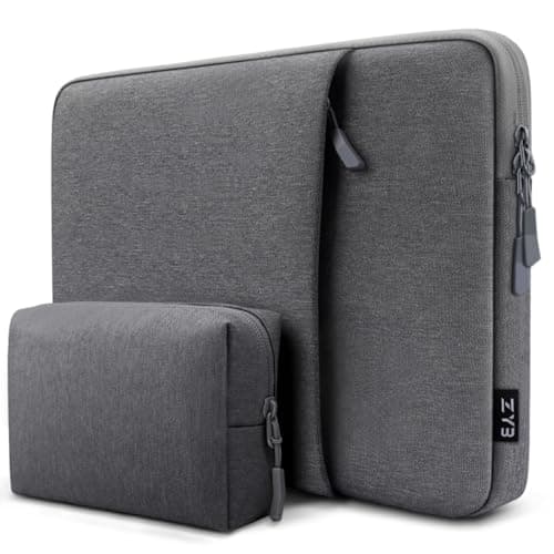 ZYB 15.6 Inch Laptop Notebook Sleeve Protective Case with Accessory Bag,Shockproof Waterproof Laptop Case 15.6 Inch for 15'' Lenovo ThinkPad IdeaPad Acer ASUS HP Dell Chromebook Mac Pro 16,Dark Grey
