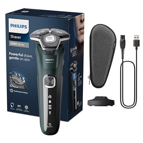 Philips Shaver Series 5000 - Wet & Dry Electric Men's Shaver, Electric Razor for Men with Charging Stand and Travel Case (Model S5884/35)