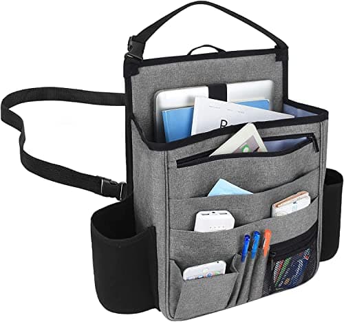 Luxja Front Car Seat Organiser, Car Seat Storage Bag, Grey