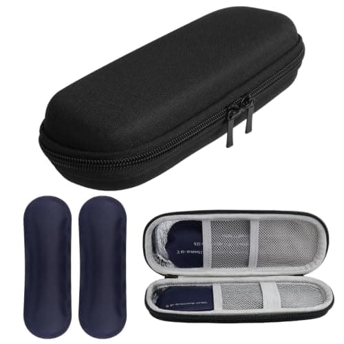 ACWOO Insulin Cooler Travel Case With 2 Ice Packs - Portable Medicine Cooler for Diabetic Supplies, Insulin Pen Storage and Small Travel Pack