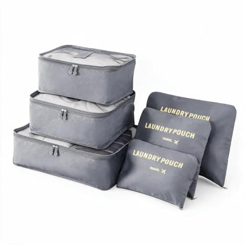 6 Set Compression Packing Cubes for travel Suitcases & Backpack & Luggage