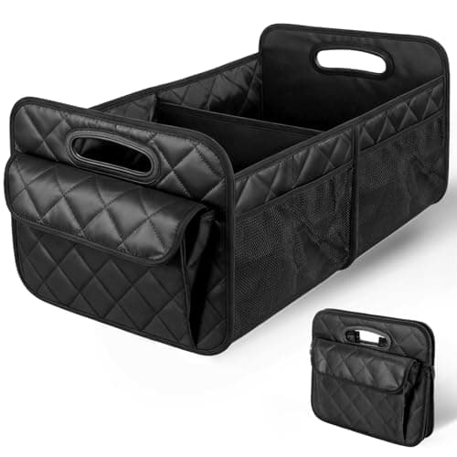 TranRantic Car Boot Organiser, 50L Trunk Storage Box with 7 Pockets