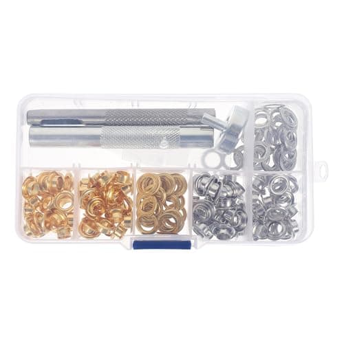 ABOOFAN 100 Sets MM Grommet Tools Kit with Alloy Metal Eyelets for Clothes