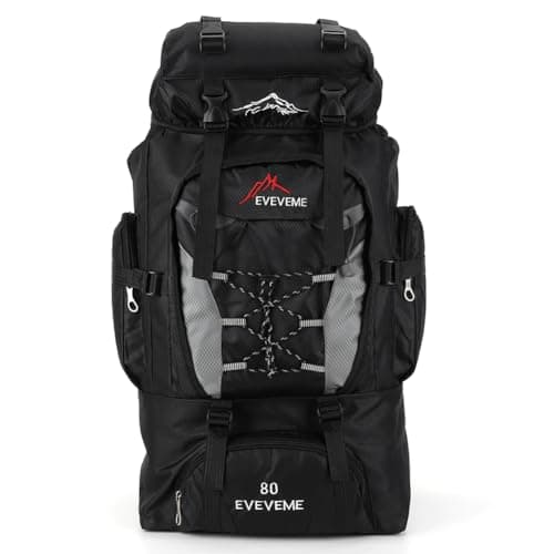 HTU 80L Mountaineering Backpack Large Capacity Climbing Backpack Adjustable Strap Mountain Climbing Rucksack for Outdoor Sports