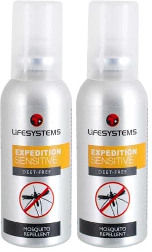 Lifesystems Insect Repellent Expedition Sensitive Pump Spray Repels Mosquitoes, Midges, Biting Insects and Ticks | Up to 6hrs Protection | Ideal for Children: DEET-Free Formula, Silver, 50 ml