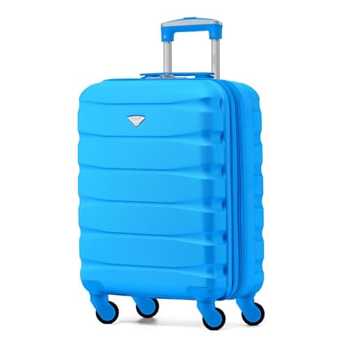 Flight Knight 55x40x20 Ryanair Priority Cabin Suitcase, Also for EasyJet, Jet2, Lightweight,ABS Hard Shell, Durable 4-Wheel Cabin Case, Carry-On Size 10kg Hand Luggage, Travel Bag- 55 x 40 x 20