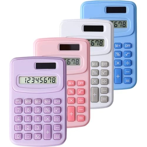 4pcs Pocket Calculator for School Back to School ABS Basic Arithmetic
