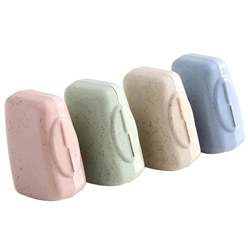 Eastrise Travel Portable Toothbrush Head Covers,Toothbrush Protector Case,Sutiable for Home Travel Outdoor Camping Hiking Business Trip(4 Pcs/4 Colour)