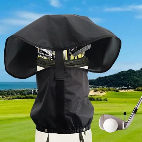 MZSX Golf Bag Rain Cover Waterproof, Black Rain Cape for Golf Bags fit, Outdoor Golf Bag Rain Cover, Portable Golf Rain Hood for Golf Bags Push Carts, hood protector