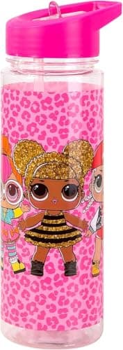 Top Linen (NW) Ltd LOL Surpries 650ml Kids Water Bottles with Straw, Back to School Supplies Girls Water Bottle - Surpries Water Bottle For Girls Pink.