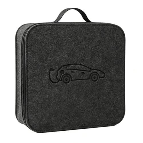 EV Charger Storage Bag, Protective Weatherproof Electric Vehicle Charging Cord Organizer, Felt Cloth Style Electric Vehicle Charging Cable Organizer Bag, For Travel Road Trip Outdoor