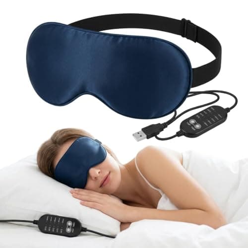 Heated Eye Mask, Electric USB Silk Eye Compress Heating Pad
