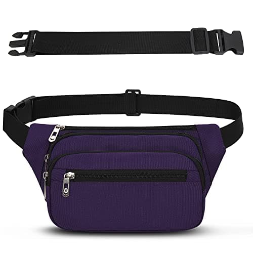 IHIGOGOFA Bumbags Waist Fanny Pack Fashion Bum Bag with 65cm Extended Belt for Dog Walking Climbing Hiking Travel Cycling Girls Ladies Men Women