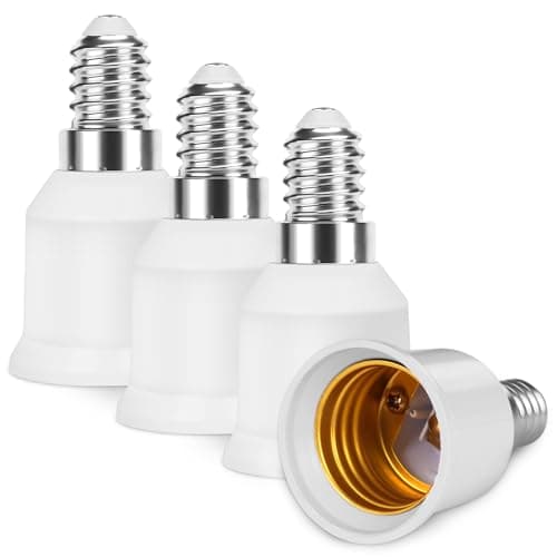 AUAUY E14 to E27 Socket Adapter Converter, SES to ES Adapter, 4 Pack