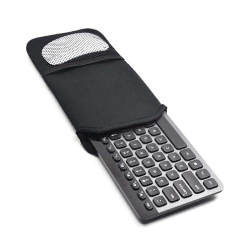AMMKRO Neoprene Keyboard Carrying Travel Case with Mesh Mouse Pouch for Logitech K380 / Logitech MX Keys Mini Wireless Bluetooth Keyboard