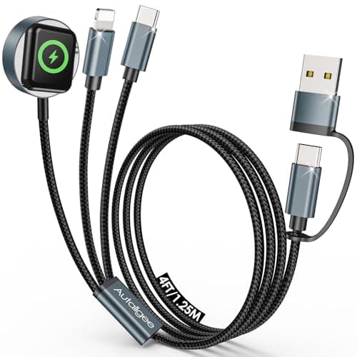 3 in 2 for Apple Watch iPhone Charger Cable Travel Essentials Multi Cable