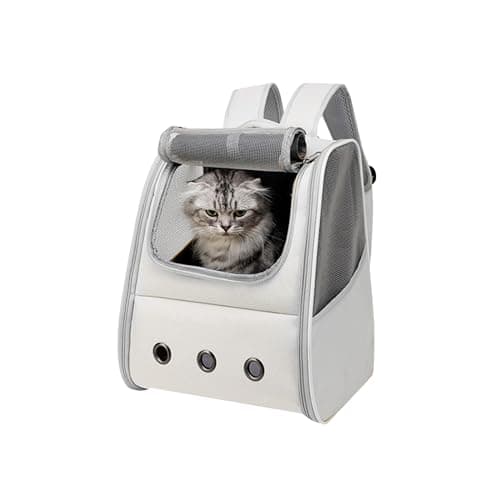 Tomtary Breathable Cat Carrier Backpack Pet Carrier for Small Dogs Multi-entrance Front Pack for Kitten Puppy Rucksack Carrying Airline Approved for Travel Hiking Camping Use Up to 16 Lbs