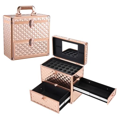 Large Vanity Case Makeup Box Nail Technician Case Nail Polish Organiser