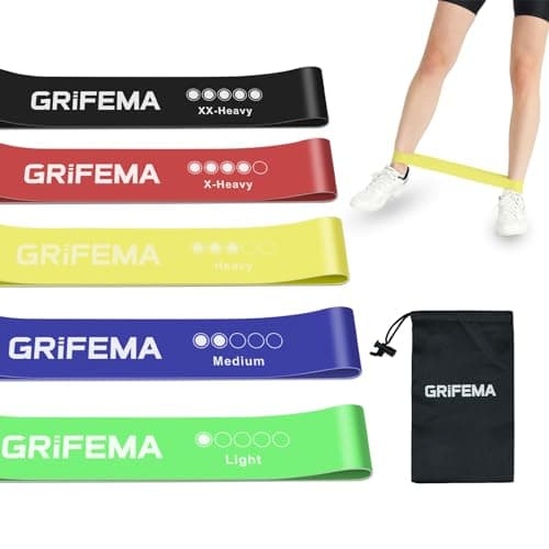 GRIFEMA GAK5001 Resistance Bands Set of 5 – Stretch Bands Home Gym Yoga