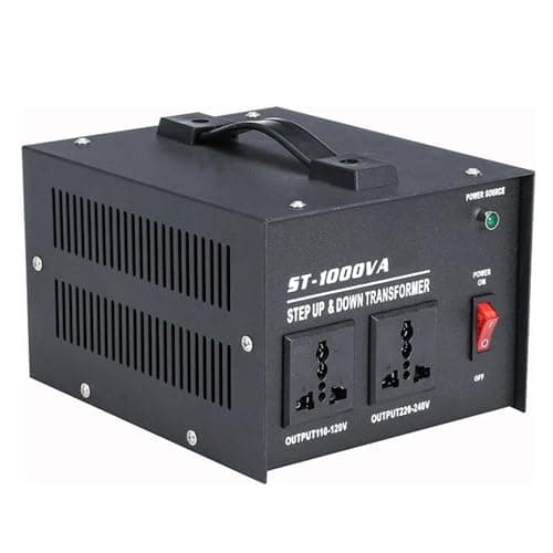 ybaymy 1000W Voltage Transformer, 220/240V to 110/120V Step Up & Step Down Voltage Converter, UK to US 110V & 220V Outlets, 1000VA Voltage Converter with UK Standard Plug and Circuit Break Protection