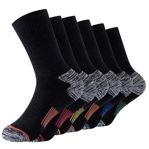 6PK Mens Thermal/Outdoor Socks - UK 6-11/EU 39-45 - Assorted