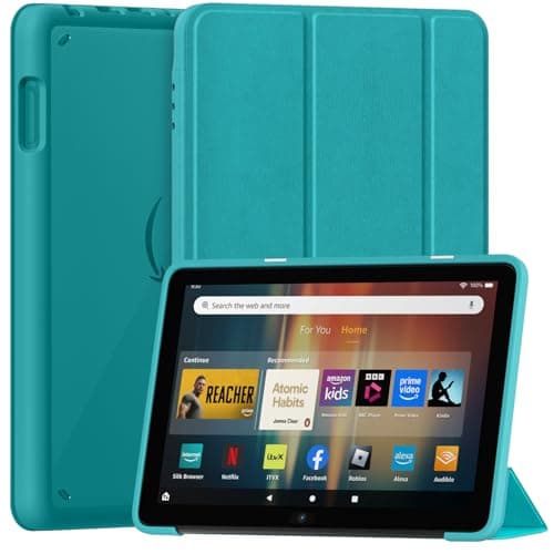 Tablet Case for 8in Tablets,Not for Onn iPad 8inch Tablets,Mansiruyi Slim Light Trifold Stand Case with Auto Sleep/Wake -Glitter Blue