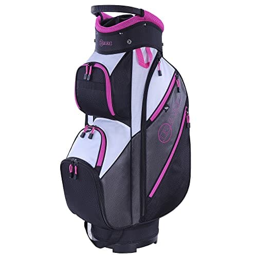 Ram Ladies' Lightweight Golf Cart Bag with 14 Way Dividers - Grey/Pink