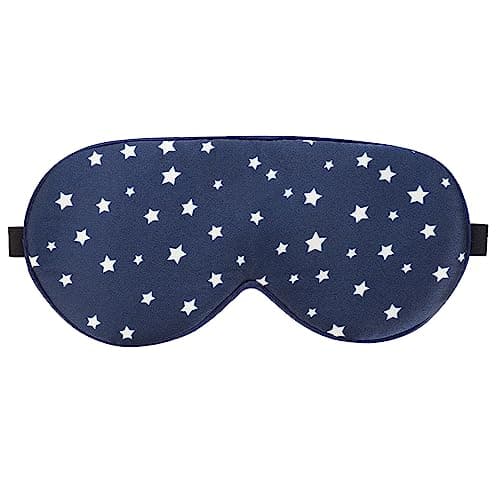 Alaska Bear Mulberry Silk Sleep Mask, Cool and Smooth (Navy Stars)