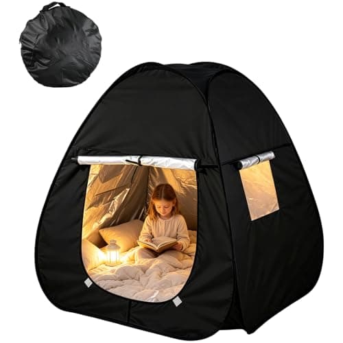 NKFBEV Sensory Tent, Kids Pop Up Tent, Blackout Tent with Organizer Bag, Foldable Pop Up Calm Down Tent, Calm Down Play Tent for Children with Autism, SPD, Anxiety to Play and Relax Improve Focus