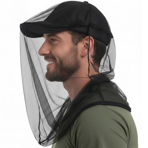 Mosquito Head Net for Insect, Fly & Bug Protection - Fits All Type of Hats