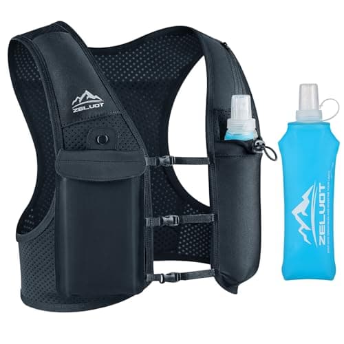 Zelvot Running Vest for Women Men, Hydration Vest with 500ml Water Bottle