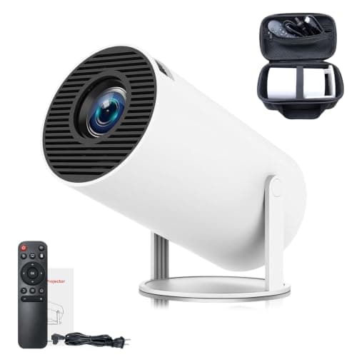 Denvoro Mini Portable Projector,180° Rotatable 4k 1080p,130in (Android)