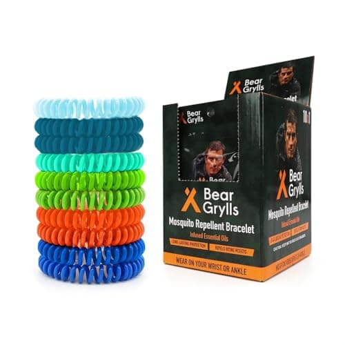 Bear Grylls Mosquito Repellent Coil Bracelets | DEET-Free | 10 Pack