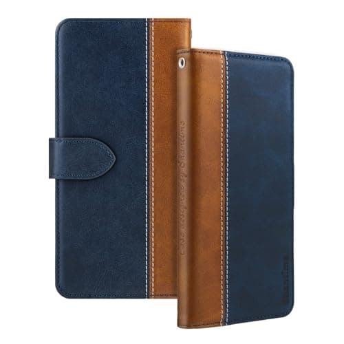 Shantime Two-Tone Leather Case for ZTE Telstra 5G Hotspot 2 - Blue