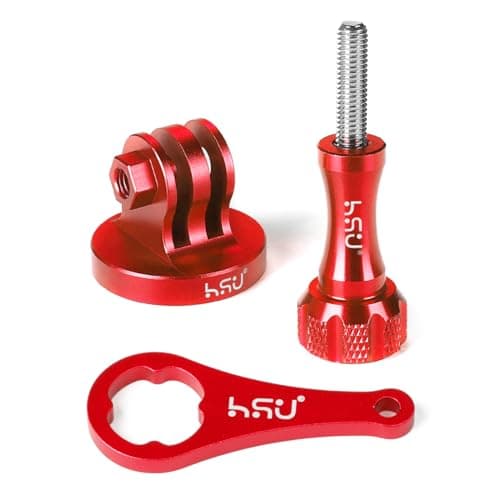 HSU Aluminium Alloy Tripod Mount Adapter with Thumbscrew for GoPro (Red)
