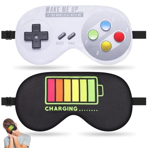 TeTupGa 2 Pcs Sleeping Eye Mask, Guys Blackout Sleeping Mask for Kids Adult Children's Travel Eye Mask Eye Cover Blindfold for Game