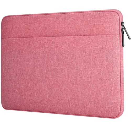 HEDUGO Laptop Sleeve Case with Accessory Pocket Padded Computer Carrying Pouch 15 to 16 inches Compatible with MacBook Air/Pro Protective Laptop Cover for 15”-16” Chromebook/Notebook/Tablet, Pink