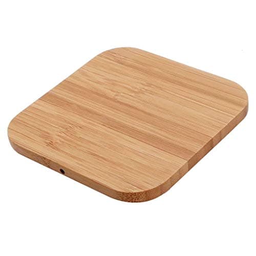 lopituwe Qi Certified Fast Bamboo Wireless bamboo Charger Wood Pad Compatible for Samsung Galaxy